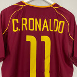 Shop 2002/04 PORTUGAL C.RONALDO #11 *PLAYER ISSUE* HOME SHIRT (M) NIKE, classic football shirts, vintage football shirts & retro soccer jerseys at Cult Kits