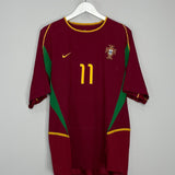 Shop 2002/04 PORTUGAL RONALDO #11 HOME SHIRT (XL) NIKE, classic football shirts, vintage football shirts & retro soccer jerseys at Cult Kits