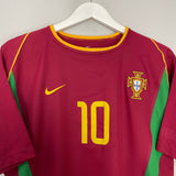 Shop 2002/04 PORTUGAL RUI COSTA #10 HOME SHIRT (M) NIKE, classic football shirts, vintage football shirts & retro soccer jerseys at Cult Kits