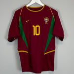 Shop 2002/04 PORTUGAL RUI COSTA #10 HOME SHIRT (S) NIKE, classic football shirts, vintage football shirts & retro soccer jerseys at Cult Kits