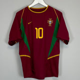 Shop 2002/04 PORTUGAL RUI COSTA #10 HOME SHIRT (S) NIKE, classic football shirts, vintage football shirts & retro soccer jerseys at Cult Kits