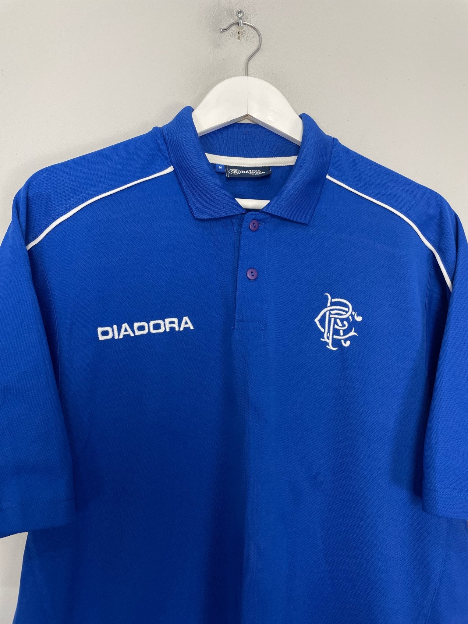Shop 2002/04 RANGERS POLO SHIRT (M) DIADORA, classic football shirts, vintage football shirts & retro soccer jerseys at Cult Kits