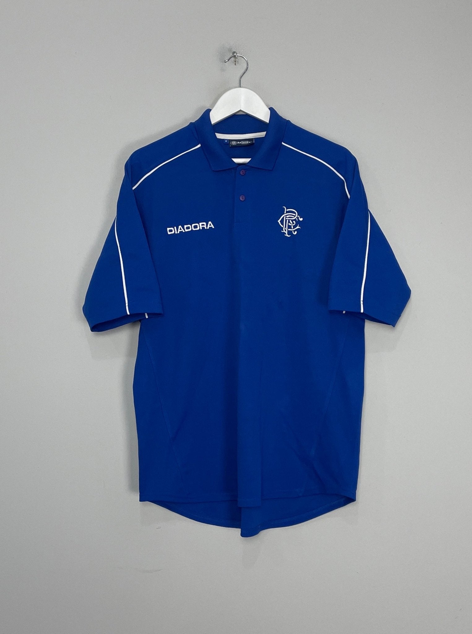 Shop 2002/04 RANGERS POLO SHIRT (M) DIADORA, classic football shirts, vintage football shirts & retro soccer jerseys at Cult Kits