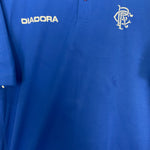 Shop 2002/04 RANGERS POLO SHIRT (M) DIADORA, classic football shirts, vintage football shirts & retro soccer jerseys at Cult Kits