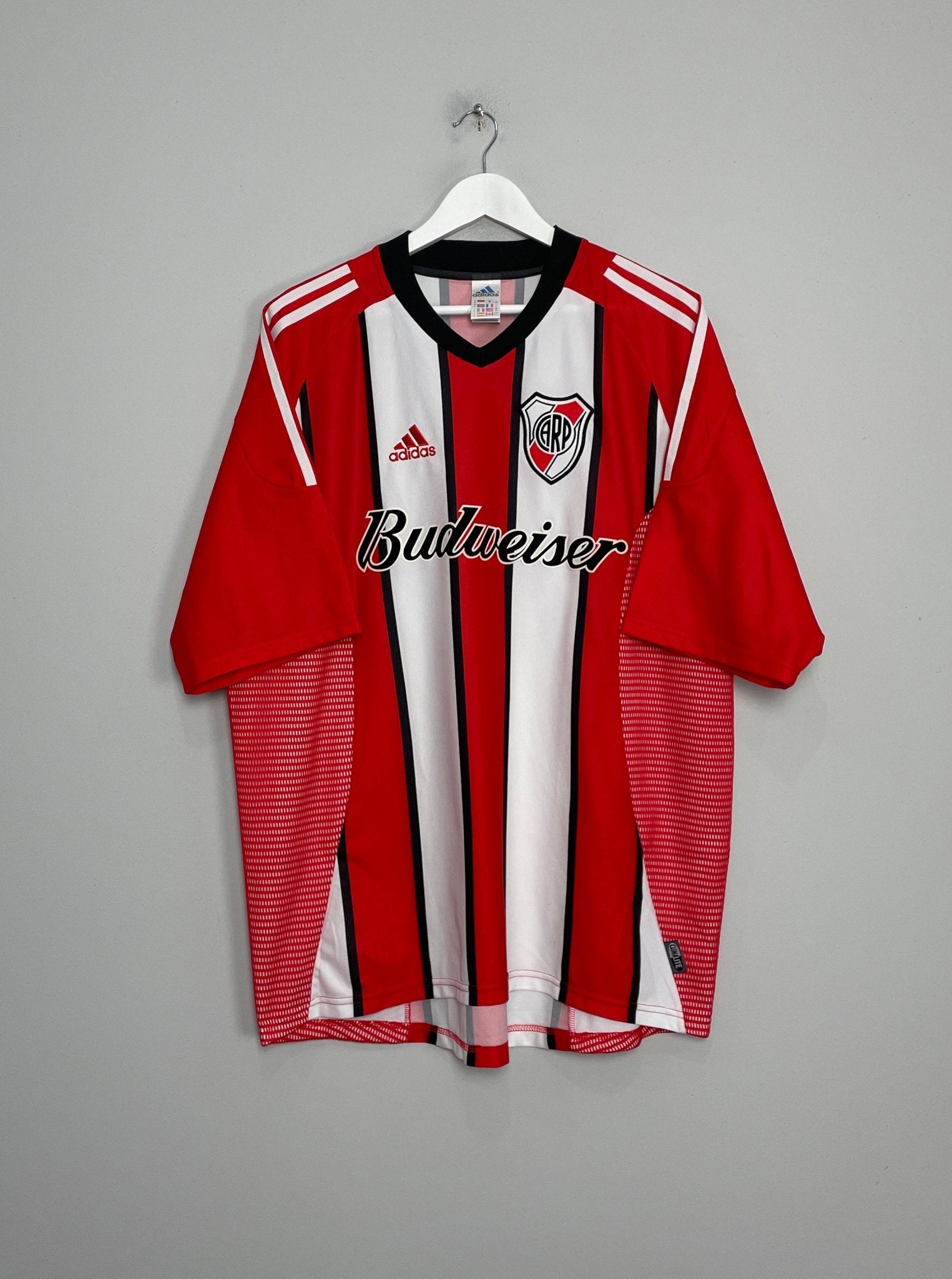 Shop 2002/04 RIVER PLATE D'ALLESANDRO #10 HOME SHIRT (XL) ADIDAS, classic football shirts, vintage football shirts & retro soccer jerseys at Cult Kits