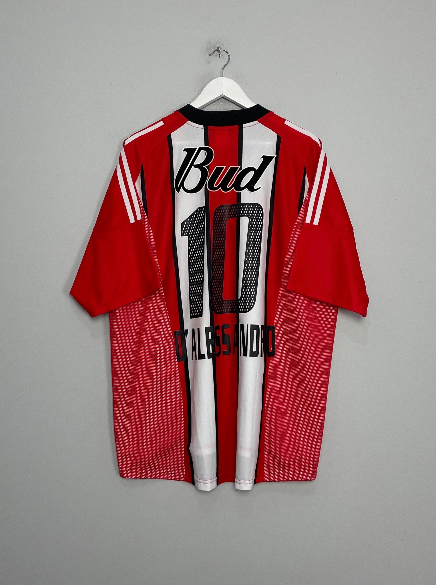 Shop 2002/04 RIVER PLATE D'ALLESANDRO #10 HOME SHIRT (XL) ADIDAS, classic football shirts, vintage football shirts & retro soccer jerseys at Cult Kits