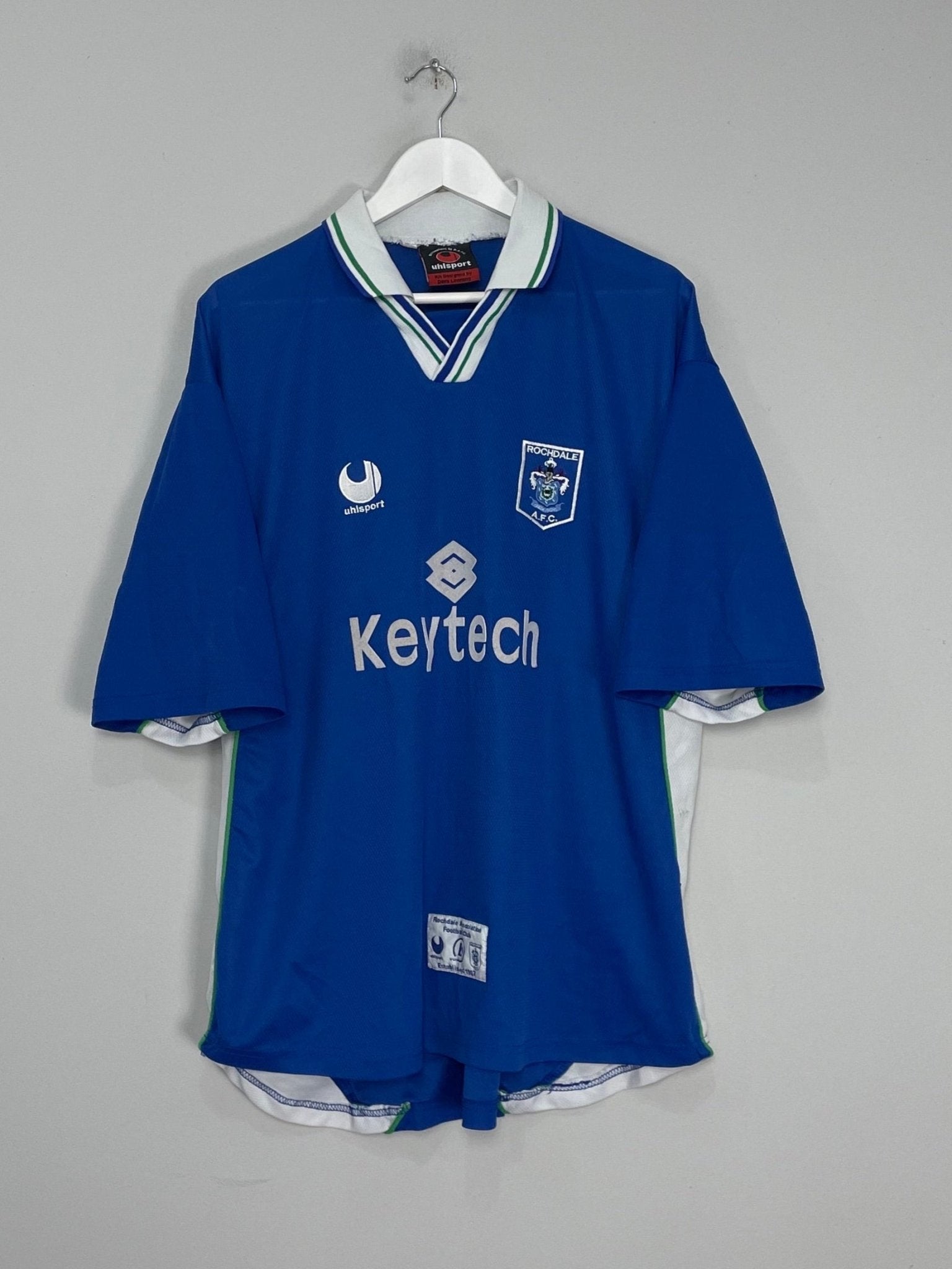 Shop 2002/04 ROCHDALE HOME SHIRT (XXL) UHLSPORT, classic football shirts, vintage football shirts & retro soccer jerseys at Cult Kits