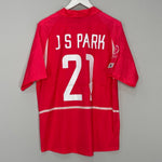 Shop 2002/04 SOUTH KOREA J.S PARK #21 HOME SHIRT (L) NIKE, classic football shirts, vintage football shirts & retro soccer jerseys at Cult Kits
