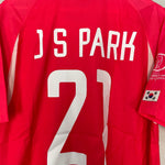 Shop 2002/04 SOUTH KOREA J.S PARK #21 HOME SHIRT (L) NIKE, classic football shirts, vintage football shirts & retro soccer jerseys at Cult Kits