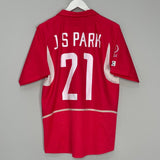 Shop 2002/04 SOUTH KOREA J.S PARK #21 HOME SHIRT (L) NIKE, classic football shirts, vintage football shirts & retro soccer jerseys at Cult Kits
