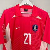 Shop 2002/04 SOUTH KOREA J.S PARK #21 HOME SHIRT (L) NIKE, classic football shirts, vintage football shirts & retro soccer jerseys at Cult Kits