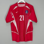 Shop 2002/04 SOUTH KOREA J.S PARK #21 HOME SHIRT (L) NIKE, classic football shirts, vintage football shirts & retro soccer jerseys at Cult Kits
