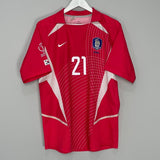Shop 2002/04 SOUTH KOREA J.S PARK #21 HOME SHIRT (L) NIKE, classic football shirts, vintage football shirts & retro soccer jerseys at Cult Kits