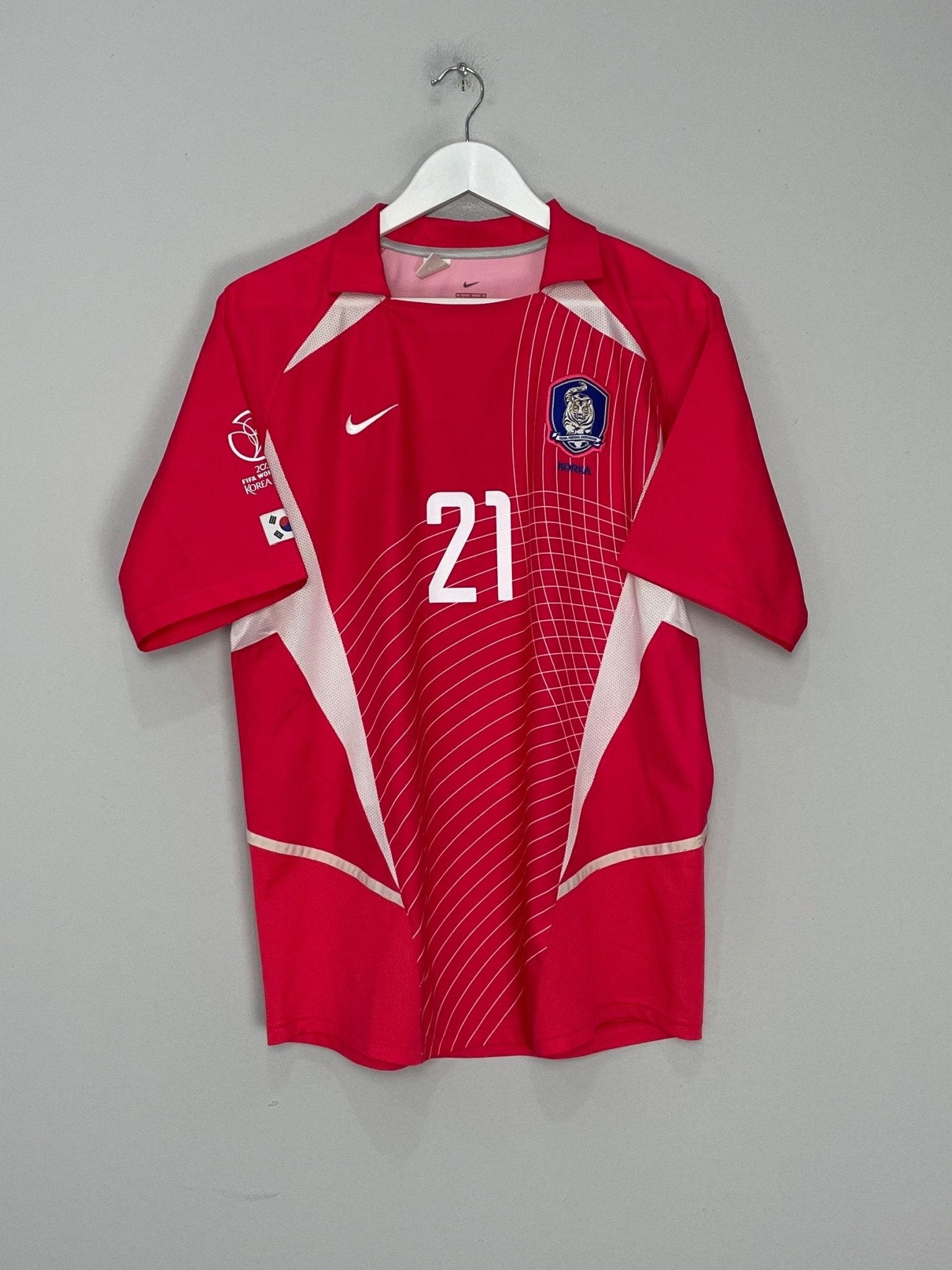 Shop 2002/04 SOUTH KOREA J.S PARK #21 HOME SHIRT (L) NIKE, classic football shirts, vintage football shirts & retro soccer jerseys at Cult Kits
