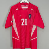 Shop 2002/04 SOUTH KOREA M B HONG #20 HOME SHIRT (L) NIKE, classic football shirts, vintage football shirts & retro soccer jerseys at Cult Kits