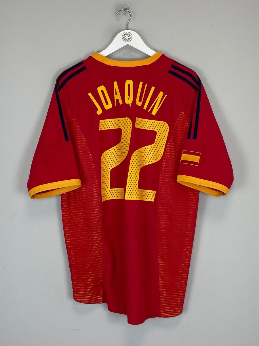 2002/04 SPAIN JOAQUIN 22 HOME SHIRT (XL) ADIDAS - Cult Kits - XL - Buy Vintage Football Shirts, Authentic Retro Football Shirts For Sale, Classic Football Shirts & Soccer Jersey