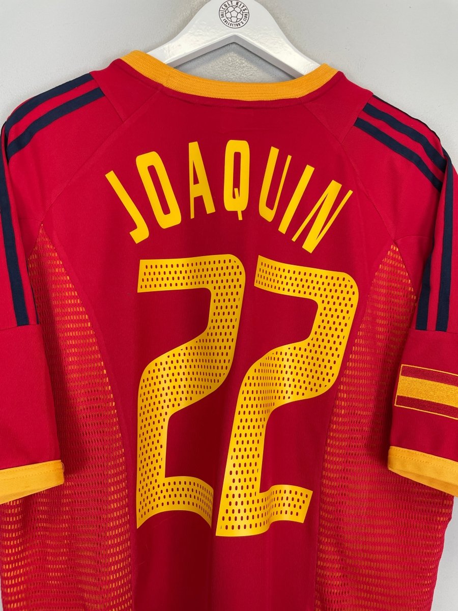 2002/04 SPAIN JOAQUIN 22 HOME SHIRT (XL) ADIDAS - Cult Kits - XL - Buy Vintage Football Shirts, Authentic Retro Football Shirts For Sale, Classic Football Shirts & Soccer Jersey
