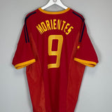 2002/04 SPAIN MORIENTES 9 HOME SHIRT (XL) ADIDAS - Cult Kits - XL - Buy Vintage Football Shirts, Authentic Retro Football Shirts For Sale, Classic Football Shirts & Soccer Jersey