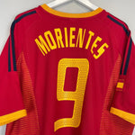 2002/04 SPAIN MORIENTES 9 HOME SHIRT (XL) ADIDAS - Cult Kits - XL - Buy Vintage Football Shirts, Authentic Retro Football Shirts For Sale, Classic Football Shirts & Soccer Jersey