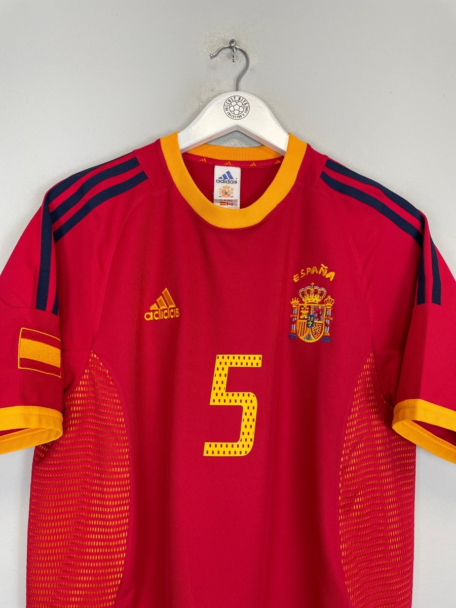 2002/04 SPAIN PUYOL 5 HOME SHIRT (S) ADIDAS - Cult Kits - Small - Buy Vintage Football Shirts, Authentic Retro Football Shirts For Sale, Classic Football Shirts & Soccer Jersey
