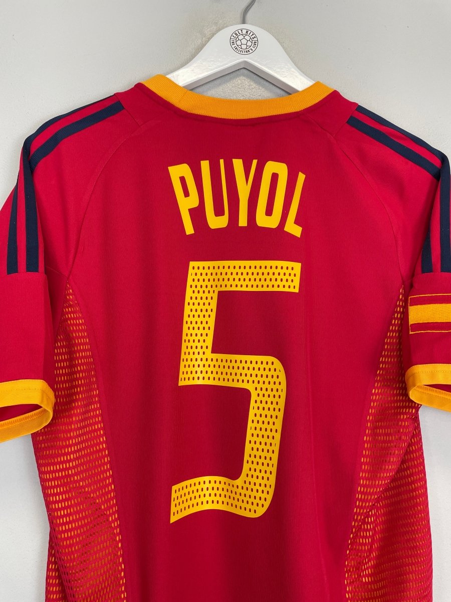 2002/04 SPAIN PUYOL 5 HOME SHIRT (S) ADIDAS - Cult Kits - Small - Buy Vintage Football Shirts, Authentic Retro Football Shirts For Sale, Classic Football Shirts & Soccer Jersey