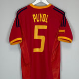 2002/04 SPAIN PUYOL 5 HOME SHIRT (S) ADIDAS - Cult Kits - Small - Buy Vintage Football Shirts, Authentic Retro Football Shirts For Sale, Classic Football Shirts & Soccer Jersey