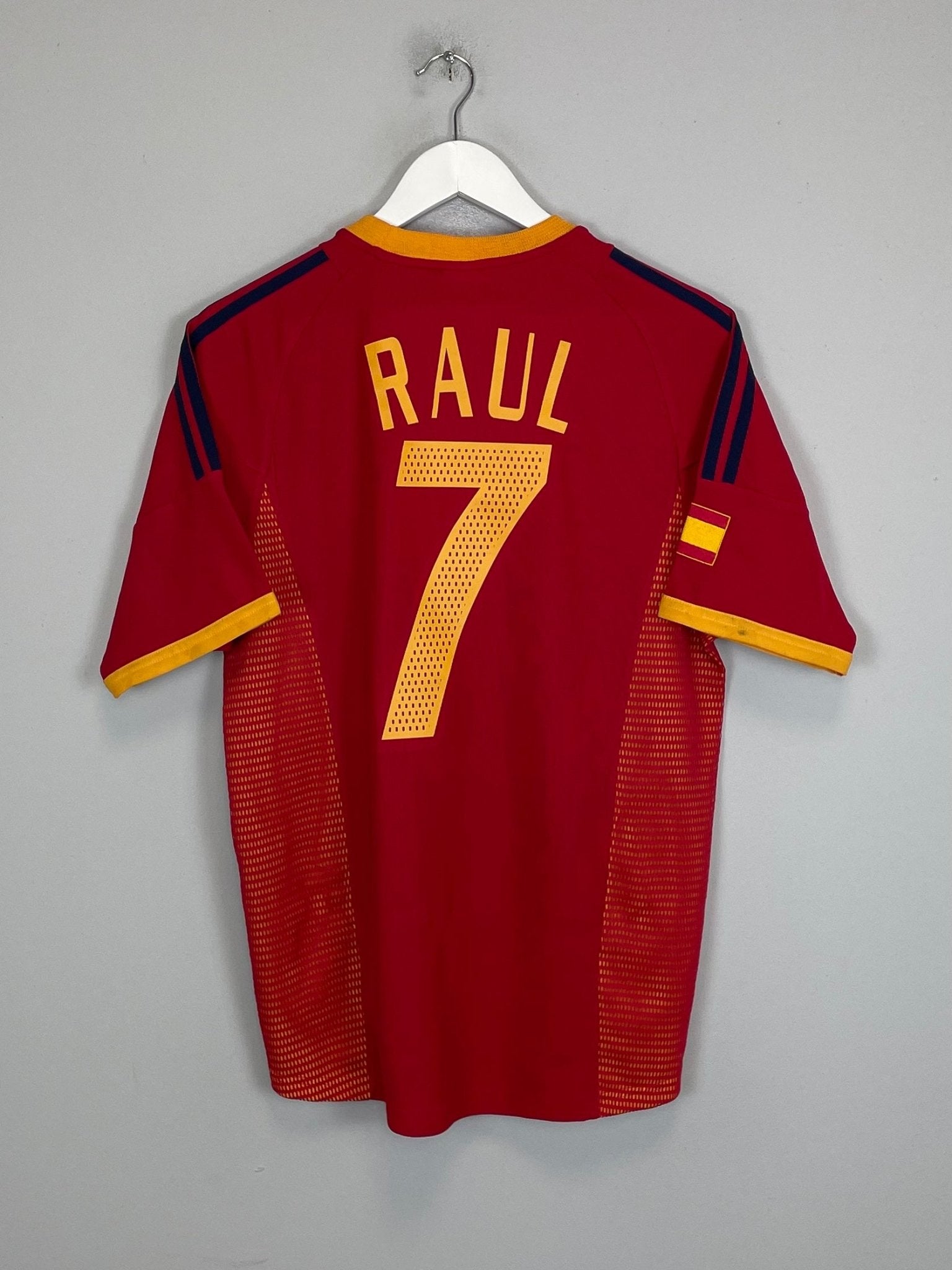 Shop 2002/04 SPAIN RAUL #7 HOME SHIRT (S) ADIDAS, classic football shirts, vintage football shirts & retro soccer jerseys at Cult Kits