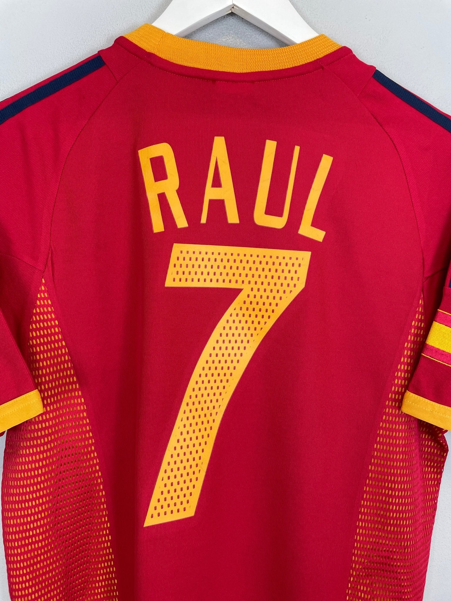 Shop 2002/04 SPAIN RAUL #7 HOME SHIRT (S) ADIDAS, classic football shirts, vintage football shirts & retro soccer jerseys at Cult Kits