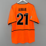 Shop 2002/04 VALENCIA AIMAR #21 AWAY SHIRT (XL) NIKE, classic football shirts, vintage football shirts & retro soccer jerseys at Cult Kits