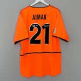 Shop 2002/04 VALENCIA AIMAR #21 AWAY SHIRT (XL) NIKE, classic football shirts, vintage football shirts & retro soccer jerseys at Cult Kits