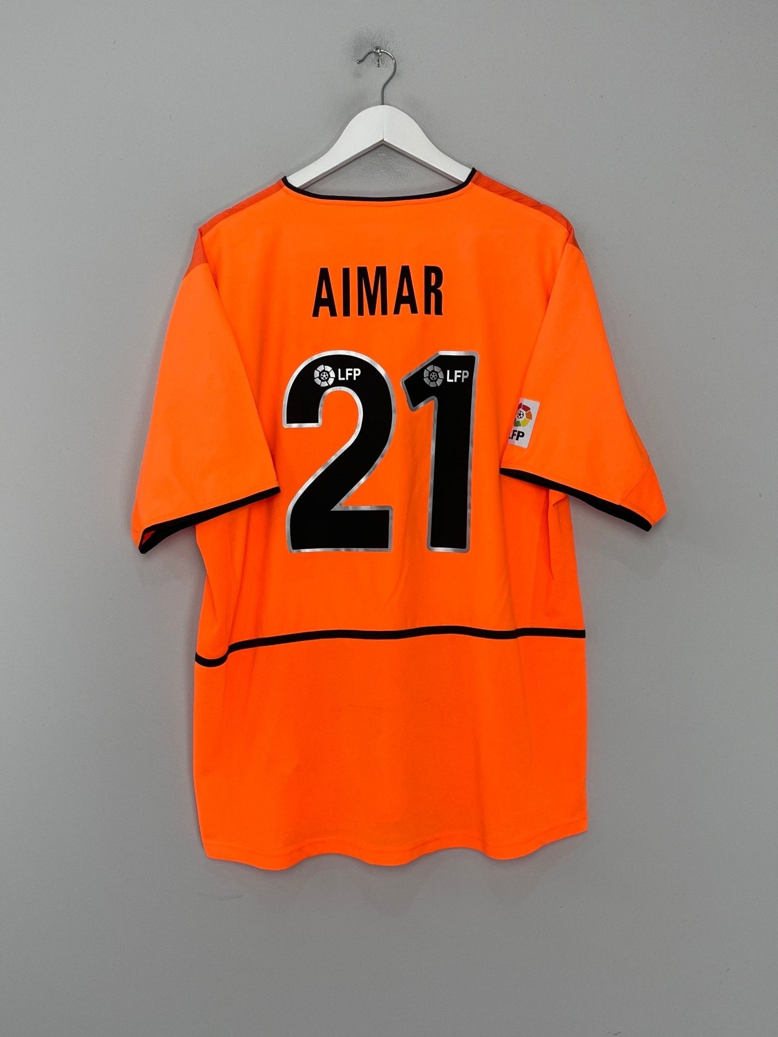 Shop 2002/04 VALENCIA AIMAR #21 AWAY SHIRT (XL) NIKE, classic football shirts, vintage football shirts & retro soccer jerseys at Cult Kits