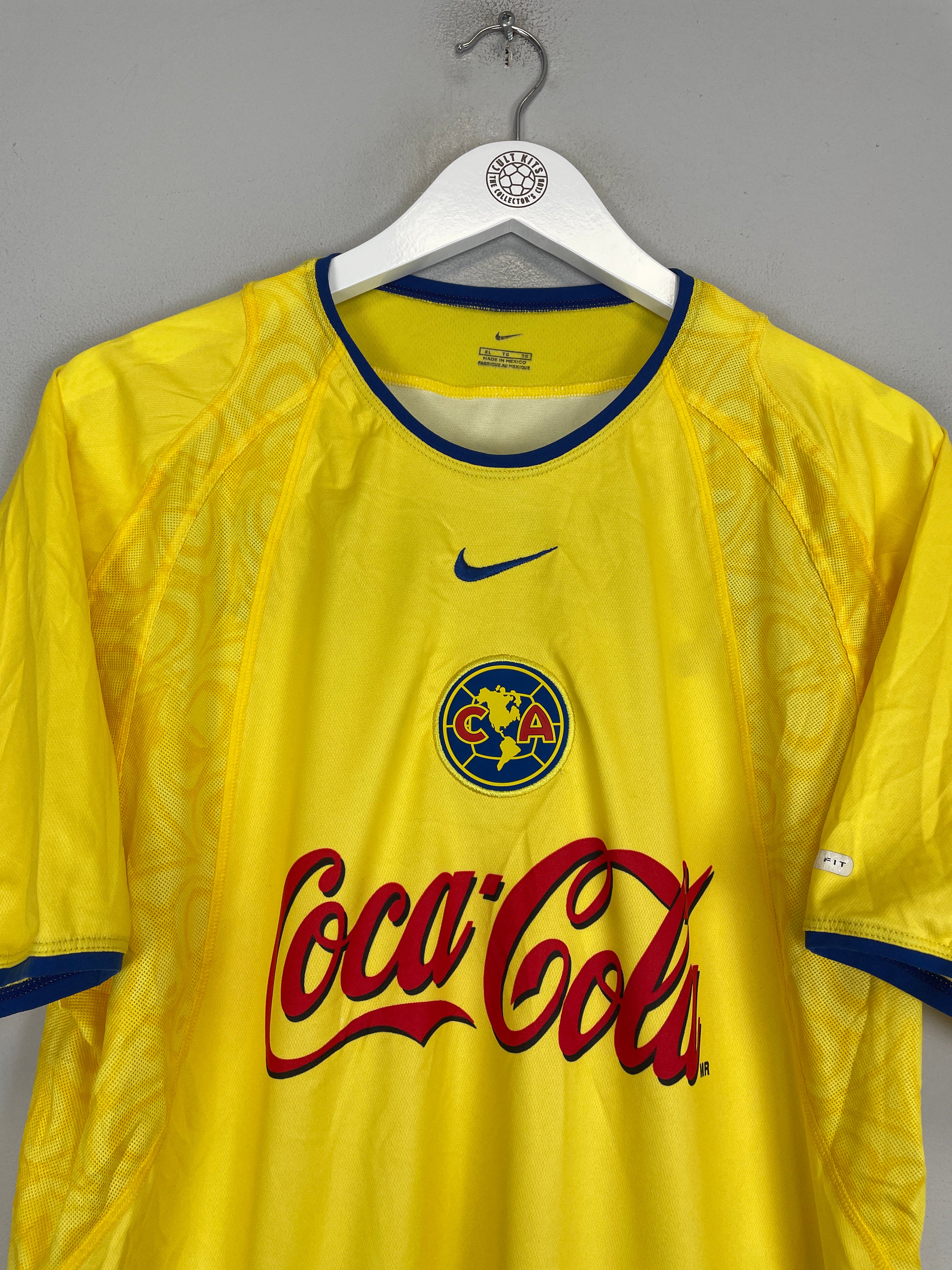 Shop 2002/03 CLUB AMERICA HOME SHIRT (XL) NIKE, classic football shirts, vintage football shirts & retro soccer jerseys at Cult Kits