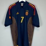 2002/04 SPAIN RAUL #7 THIRD SHIRT (L) ADIDAS FLAG DOTS