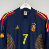 2002/04 SPAIN RAUL #7 THIRD SHIRT (L) ADIDAS FLAG DOTS BADGE CREST ESPANA