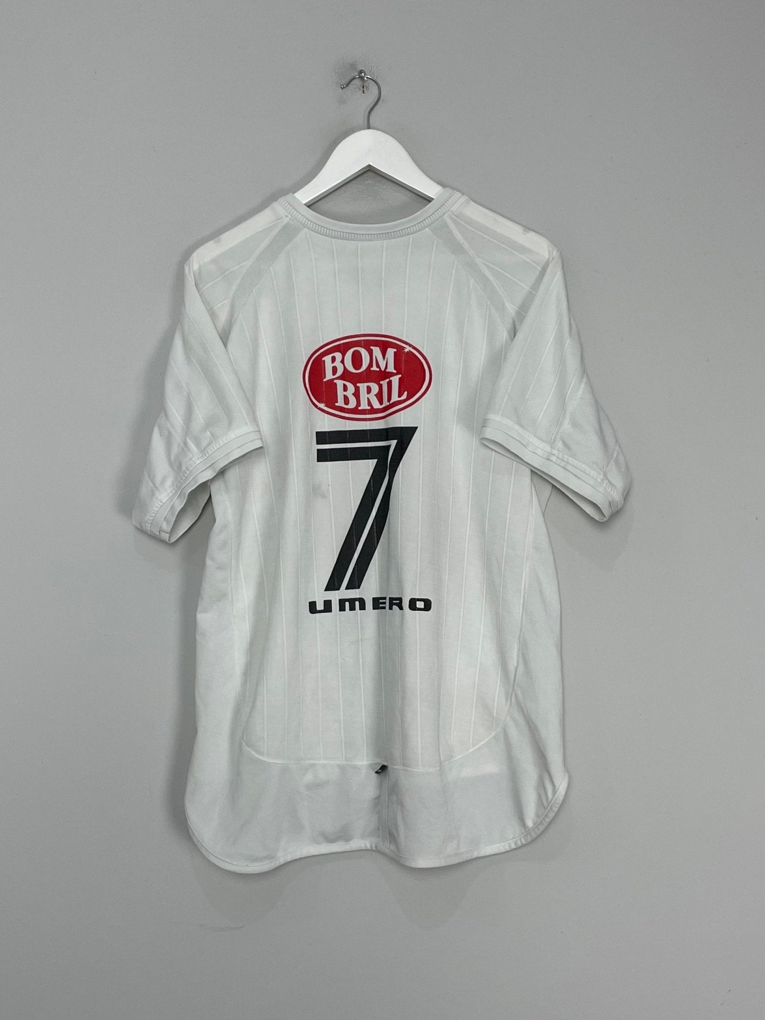 Shop 2003 SANTOS #7 HOME SHIRT (L) UMBRO, classic football shirts, vintage football shirts & retro soccer jerseys at Cult Kits