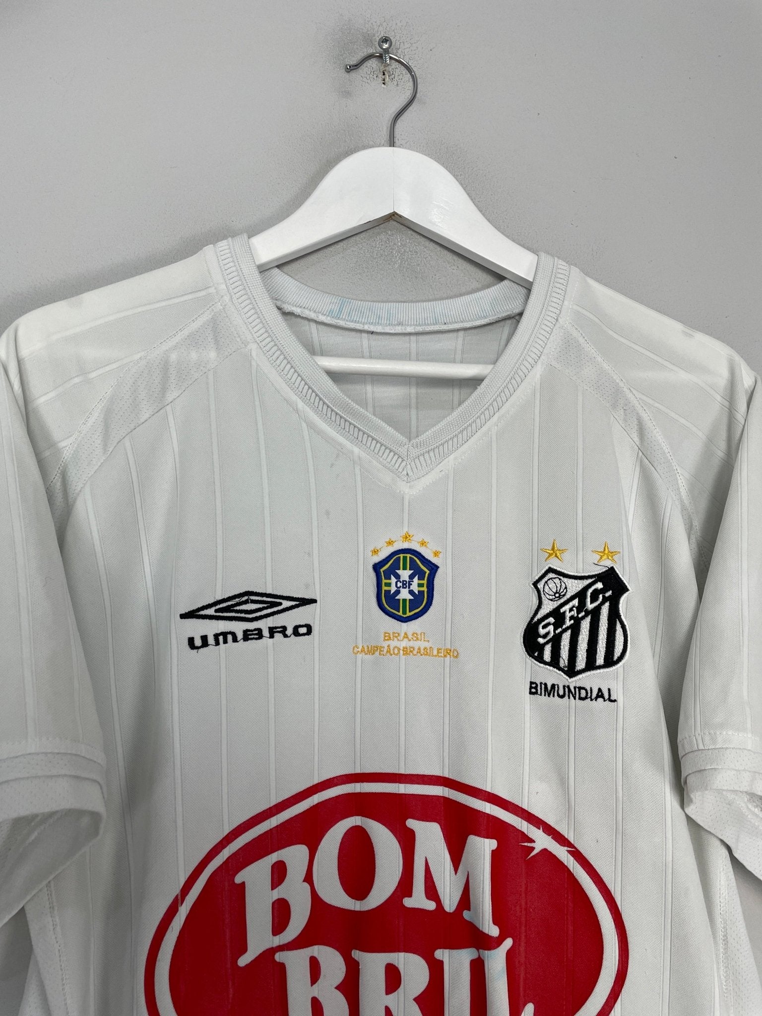 Shop 2003 SANTOS #7 HOME SHIRT (L) UMBRO, classic football shirts, vintage football shirts & retro soccer jerseys at Cult Kits