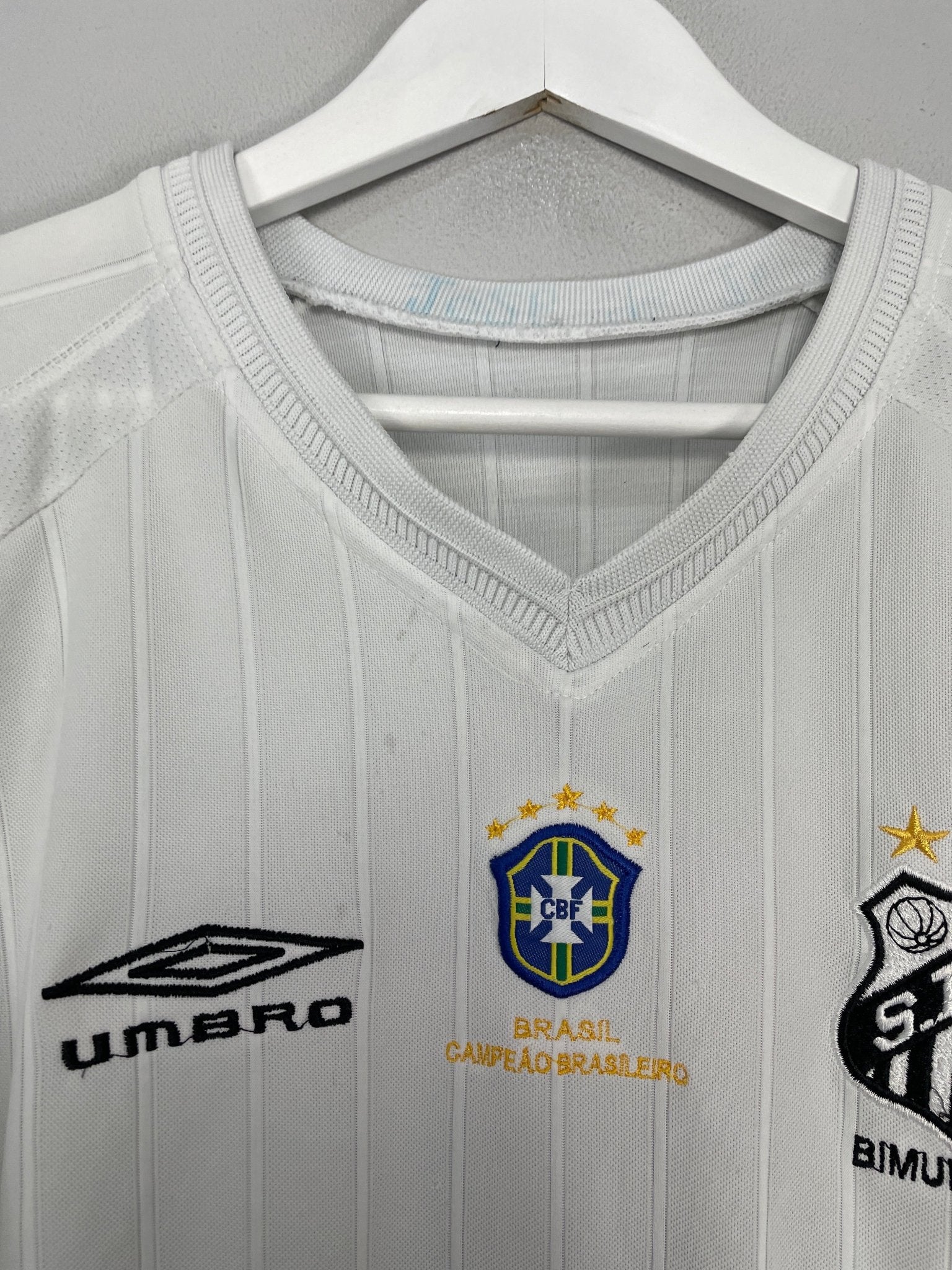 Shop 2003 SANTOS #7 HOME SHIRT (L) UMBRO, classic football shirts, vintage football shirts & retro soccer jerseys at Cult Kits