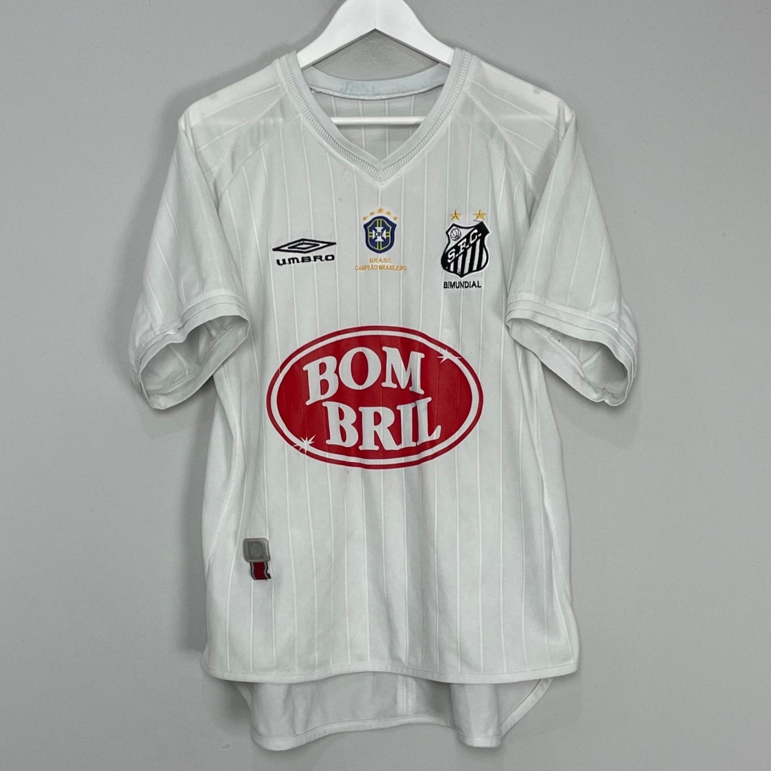 Shop 2003 SANTOS #7 HOME SHIRT (L) UMBRO, classic football shirts, vintage football shirts & retro soccer jerseys at Cult Kits
