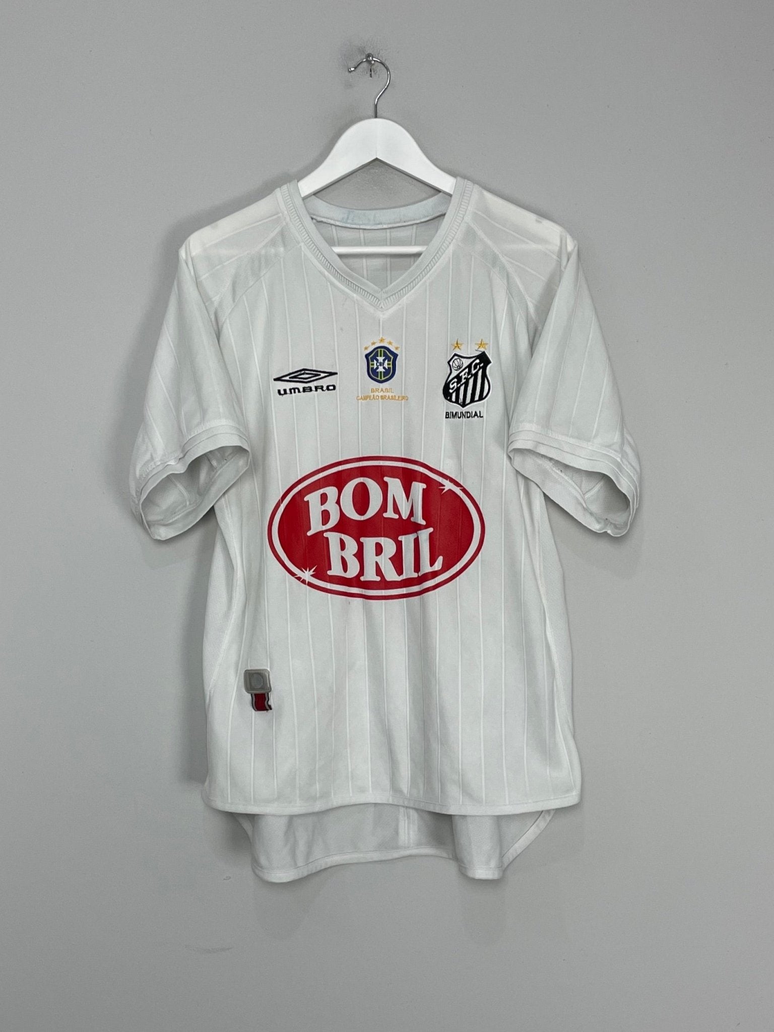 Shop 2003 SANTOS #7 HOME SHIRT (L) UMBRO, classic football shirts, vintage football shirts & retro soccer jerseys at Cult Kits