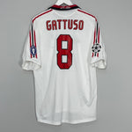 Shop 2003/04 AC MILAN GATTUSO #8 C/L AWAY SHIRT (L) ADIDAS, classic football shirts, vintage football shirts & retro soccer jerseys at Cult Kits