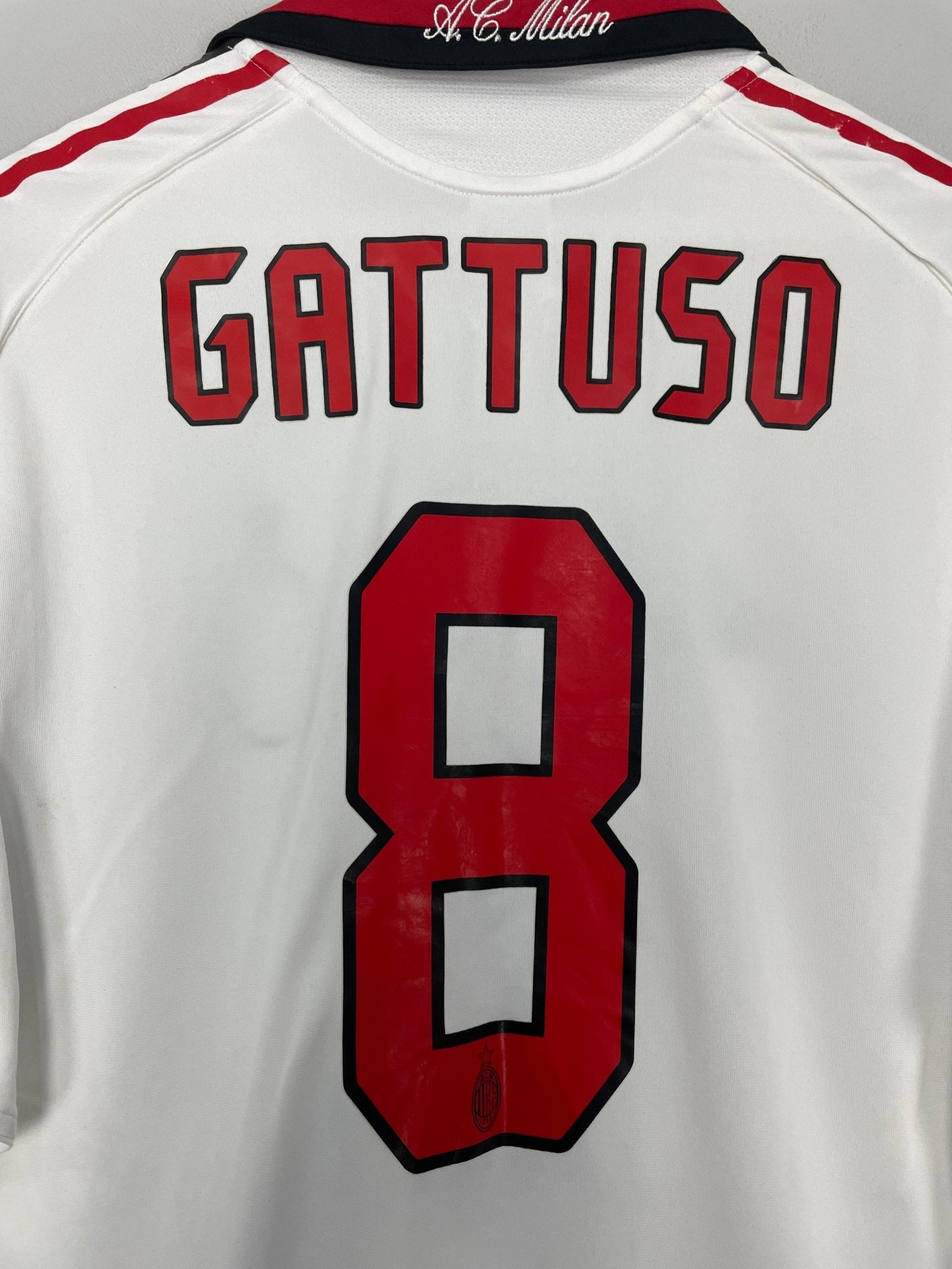 Shop 2003/04 AC MILAN GATTUSO #8 C/L AWAY SHIRT (L) ADIDAS, classic football shirts, vintage football shirts & retro soccer jerseys at Cult Kits