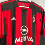 Shop 2003/04 AC MILAN MALDINI #3 *PLAYER ISSUE* HOME SHIRT (M) ADIDAS, classic football shirts, vintage football shirts & retro soccer jerseys at Cult Kits