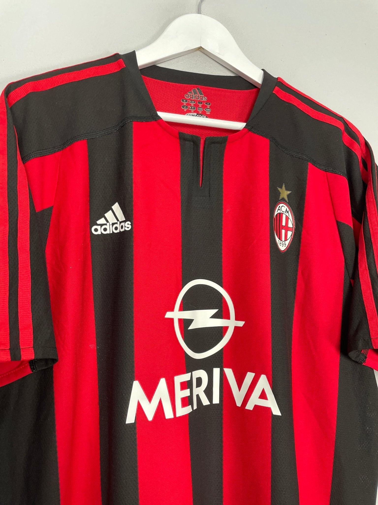 Shop 2003/04 AC MILAN MALDINI #3 *PLAYER ISSUE* HOME SHIRT (M) ADIDAS, classic football shirts, vintage football shirts & retro soccer jerseys at Cult Kits