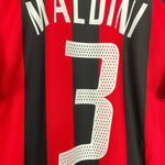 Shop 2003/04 AC MILAN MALDINI #3 *PLAYER ISSUE* HOME SHIRT (M) ADIDAS, classic football shirts, vintage football shirts & retro soccer jerseys at Cult Kits