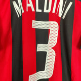 Shop 2003/04 AC MILAN MALDINI #3 *PLAYER ISSUE* HOME SHIRT (M) ADIDAS, classic football shirts, vintage football shirts & retro soccer jerseys at Cult Kits
