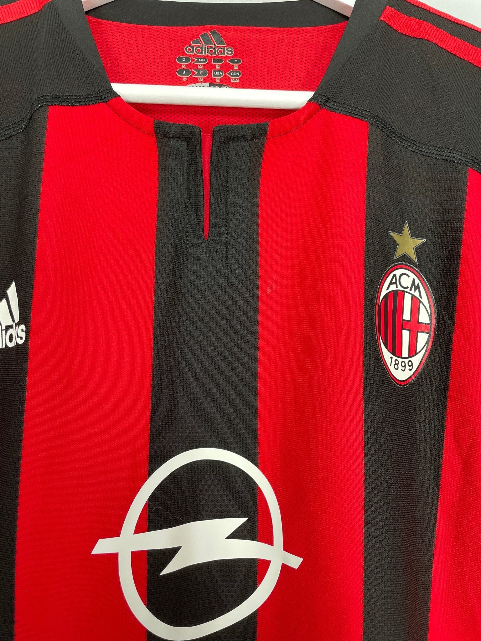 Shop 2003/04 AC MILAN MALDINI #3 *PLAYER ISSUE* HOME SHIRT (M) ADIDAS, classic football shirts, vintage football shirts & retro soccer jerseys at Cult Kits