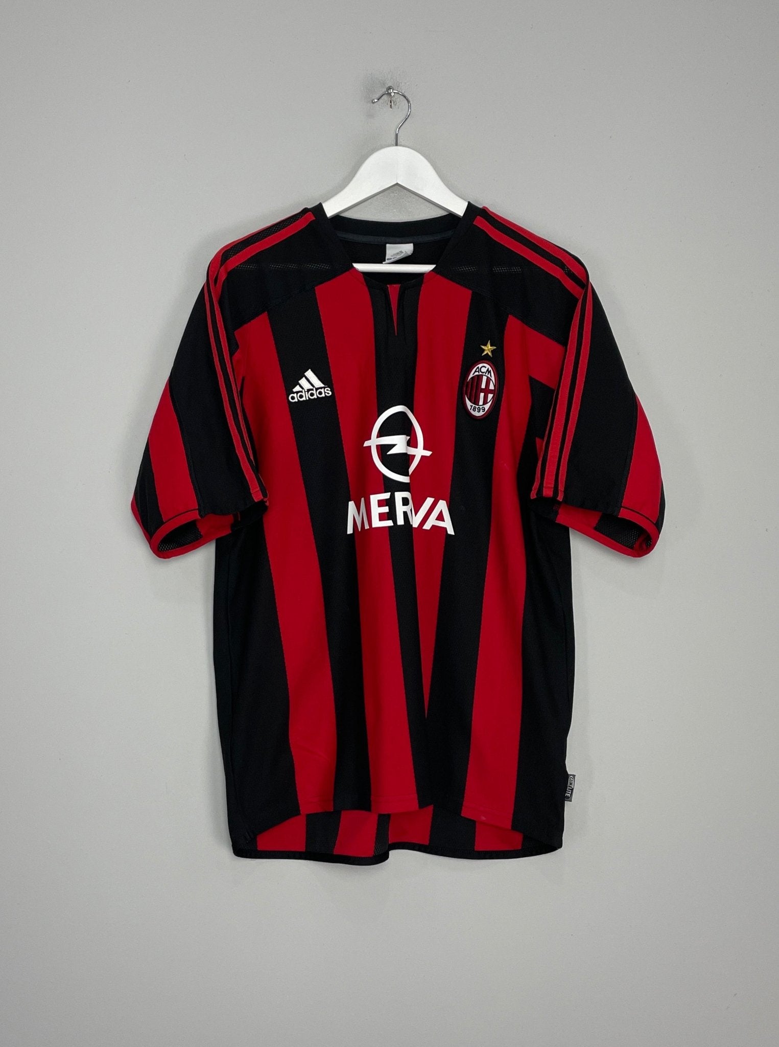 Shop 2003/04 AC MILAN SHEVCHENKO #7 HOME SHIRT (L) ADIDAS, classic football shirts, vintage football shirts & retro soccer jerseys at Cult Kits