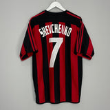 Shop 2003/04 AC MILAN SHEVCHENKO #7 HOME SHIRT (L) ADIDAS, classic football shirts, vintage football shirts & retro soccer jerseys at Cult Kits