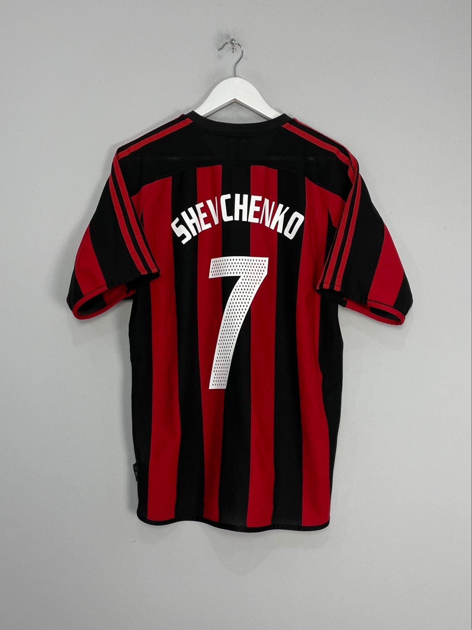Shop 2003/04 AC MILAN SHEVCHENKO #7 HOME SHIRT (M) ADIDAS, classic football shirts, vintage football shirts & retro soccer jerseys at Cult Kits