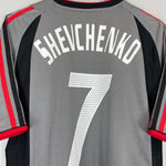 2003/04 AC MILAN SHEVCHENKO 7 THIRD SHIRT (L) ADIDAS - Cult Kits - Large - Buy Vintage Football Shirts, Authentic Retro Football Shirts For Sale, Classic Football Shirts & Soccer Jersey